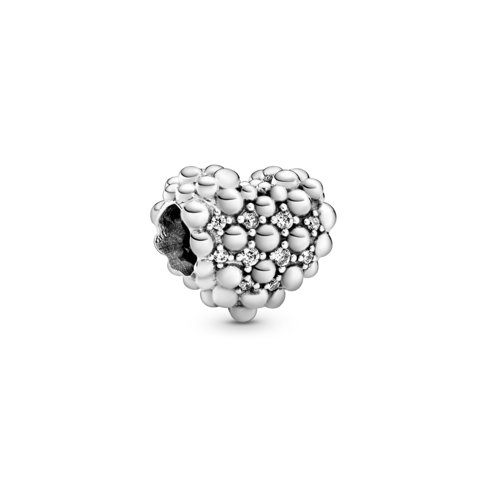 Žaižaruojantis širdelės karoliukas - Pandora Lietuva