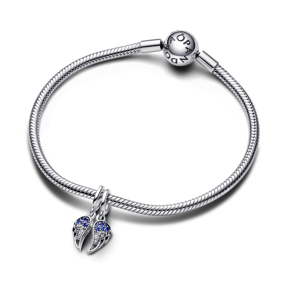 Žėrintis Dvigubas Angelo Sparnų Kabantis Karoliukas - Pandora Lietuva