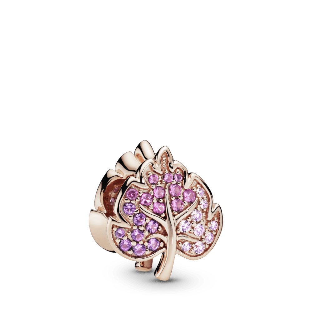 Žėrintis Pavé lapo formos karoliukas - Pandora Lietuva