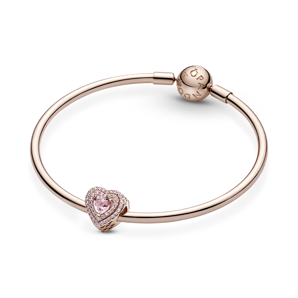 Žėrintis širdies formos karoliukas - Pandora Lietuva