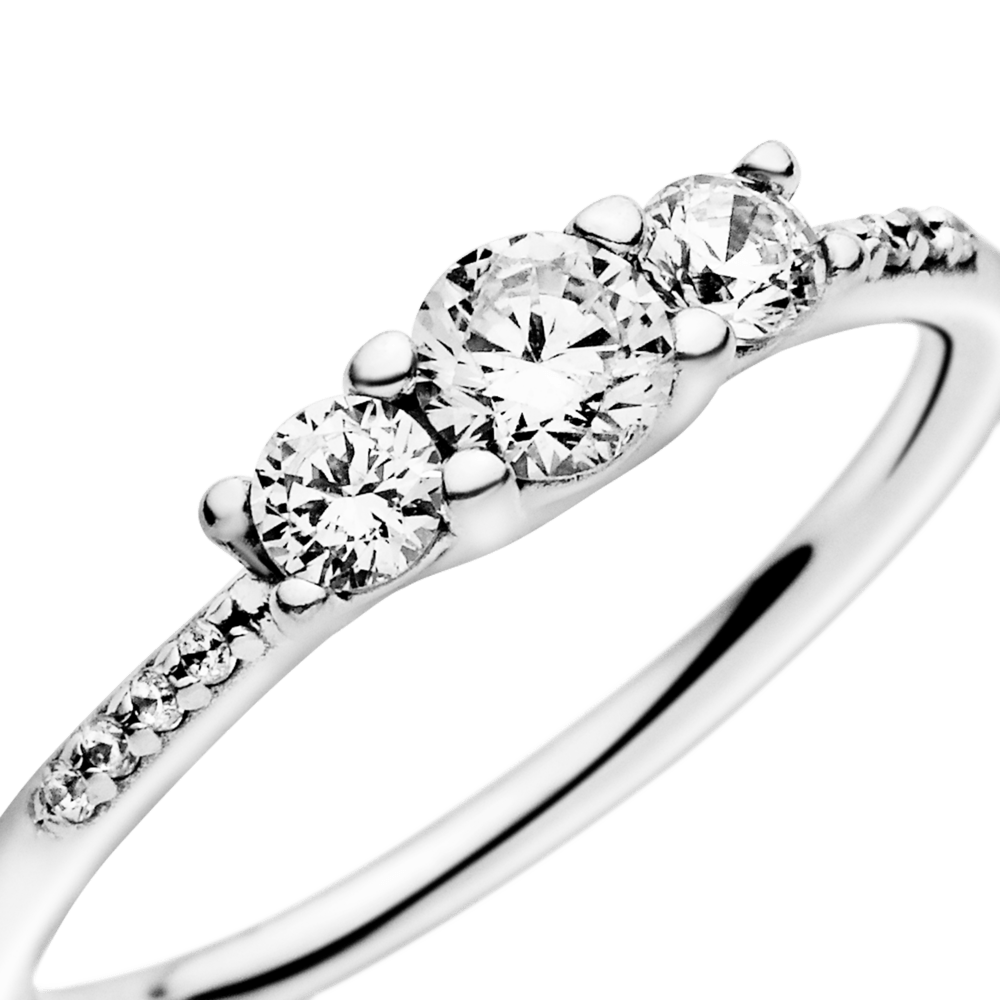 Žiedas su Trimis Akmenimis - Pandora LT