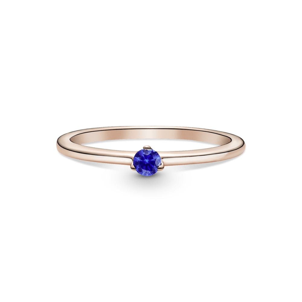 Žvaigždžių mėlynas soliterio žiedas - Pandora LT