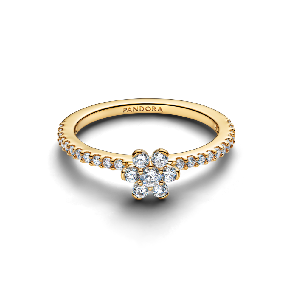 Spindintis žiedas „Gėlė“