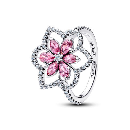 Dvigubas kokteilinis žiedas „Gėlė“