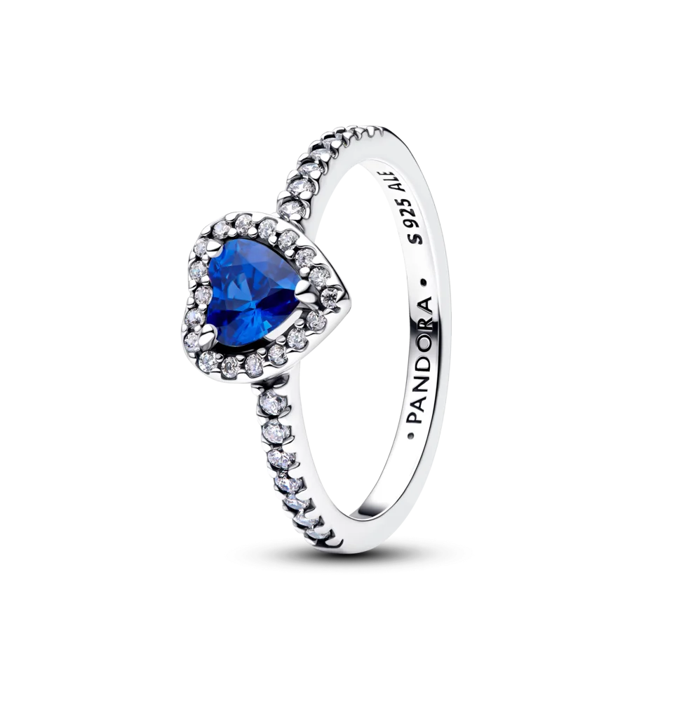 Žiedas „Iškili princesės mėlynumo širdis“