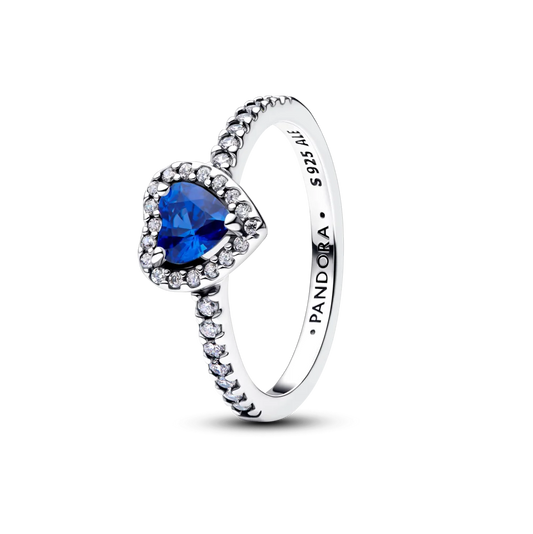 Žiedas „Iškili princesės mėlynumo širdis“