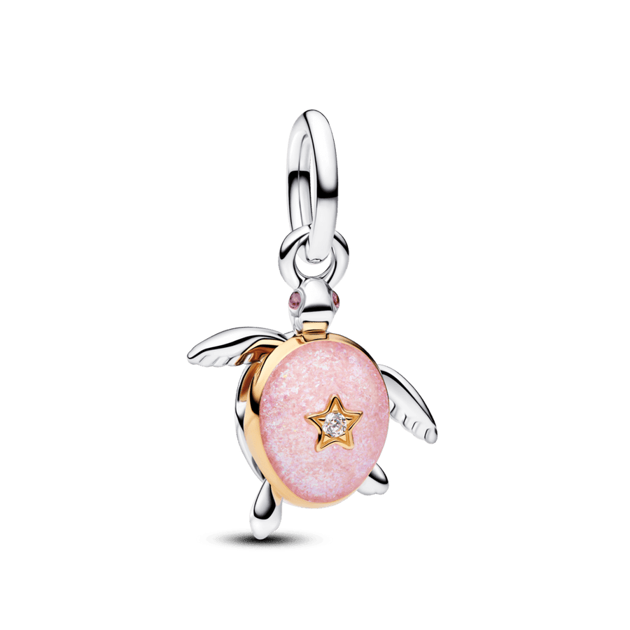 2026 m. kabantis karoliukas su laboratorijoje išaugintu deimantu „Rožinis jūrinis vėžlys“ - Pandora Lietuva