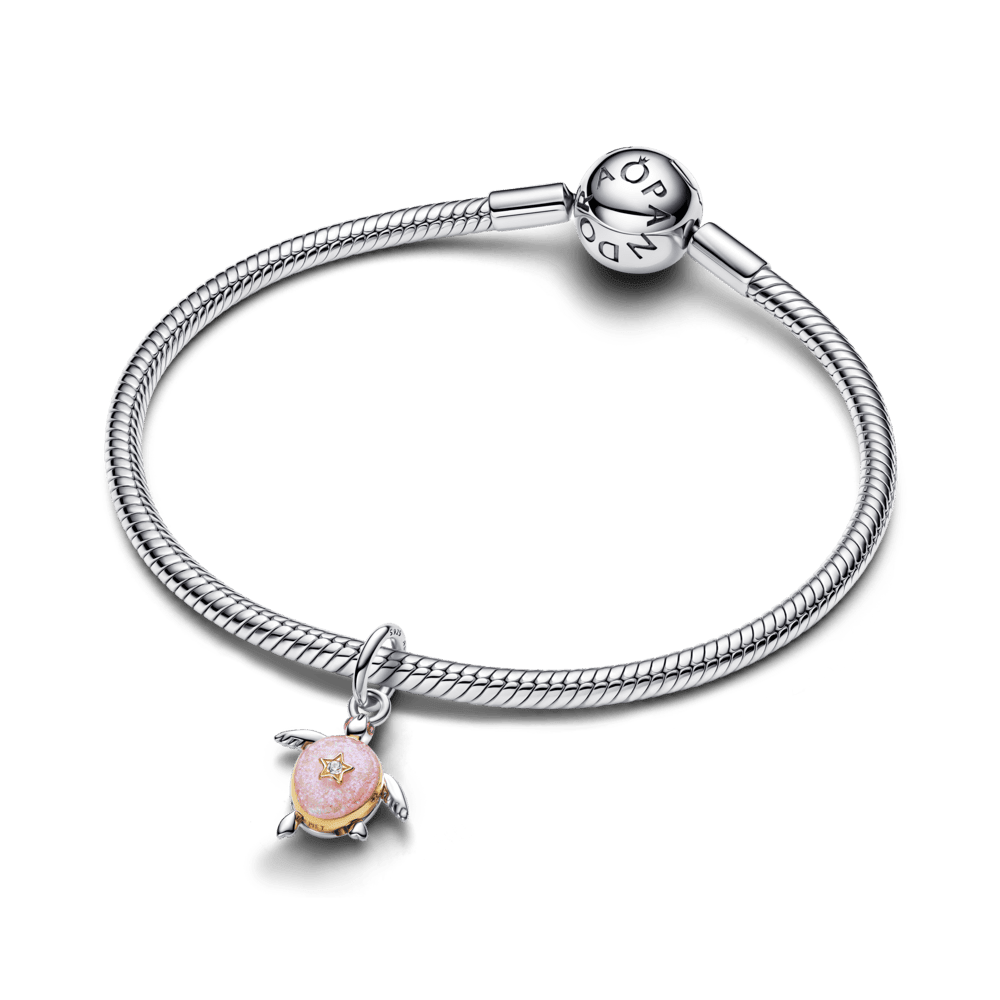 2026 m. kabantis karoliukas su laboratorijoje išaugintu deimantu „Rožinis jūrinis vėžlys“ - Pandora Lietuva