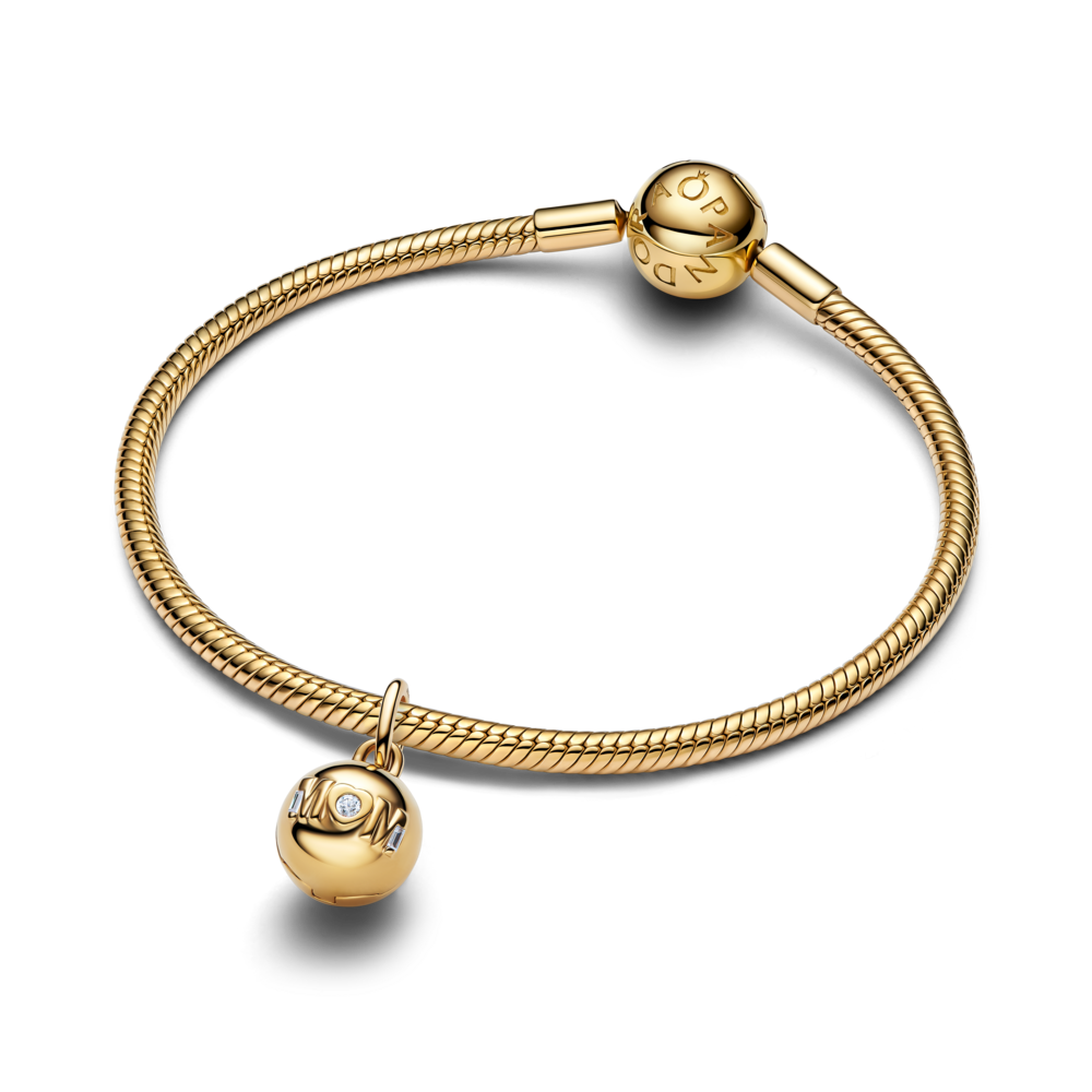 Apvalus užsegamas karoliukas „Mama“