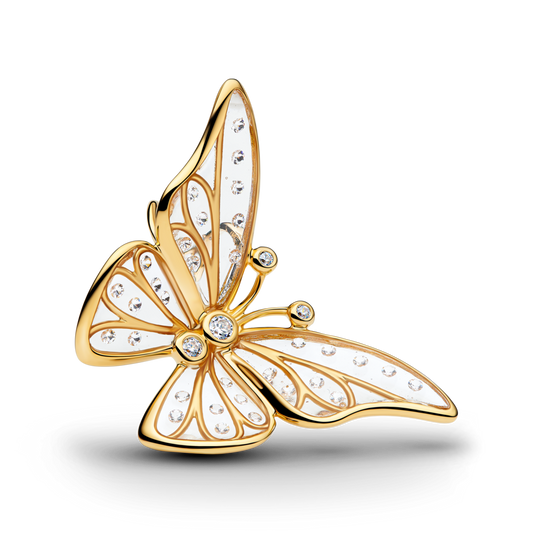 Didelis ažūrinis karoliukas „Drugelis“