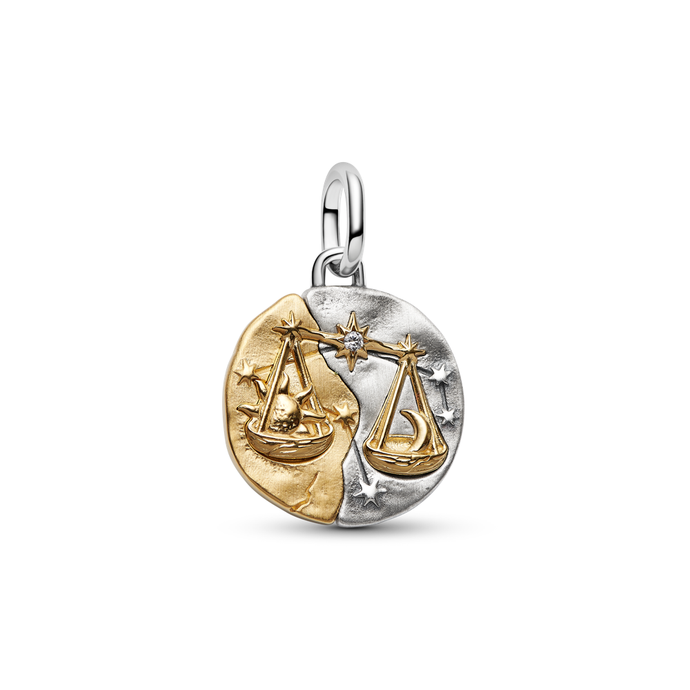 Svarstyklių zodiako ženklo medaliono karoliukas