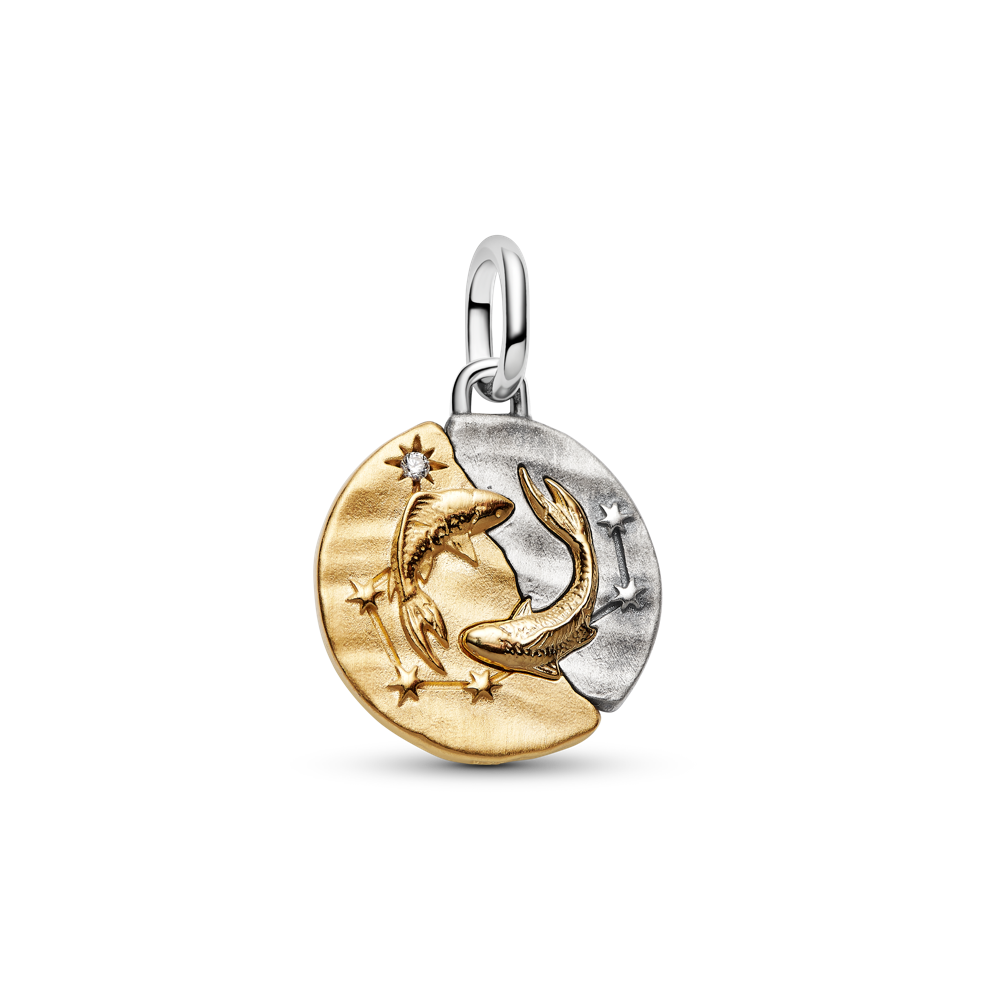 Žuvų zodiako ženklo medaliono karoliukas