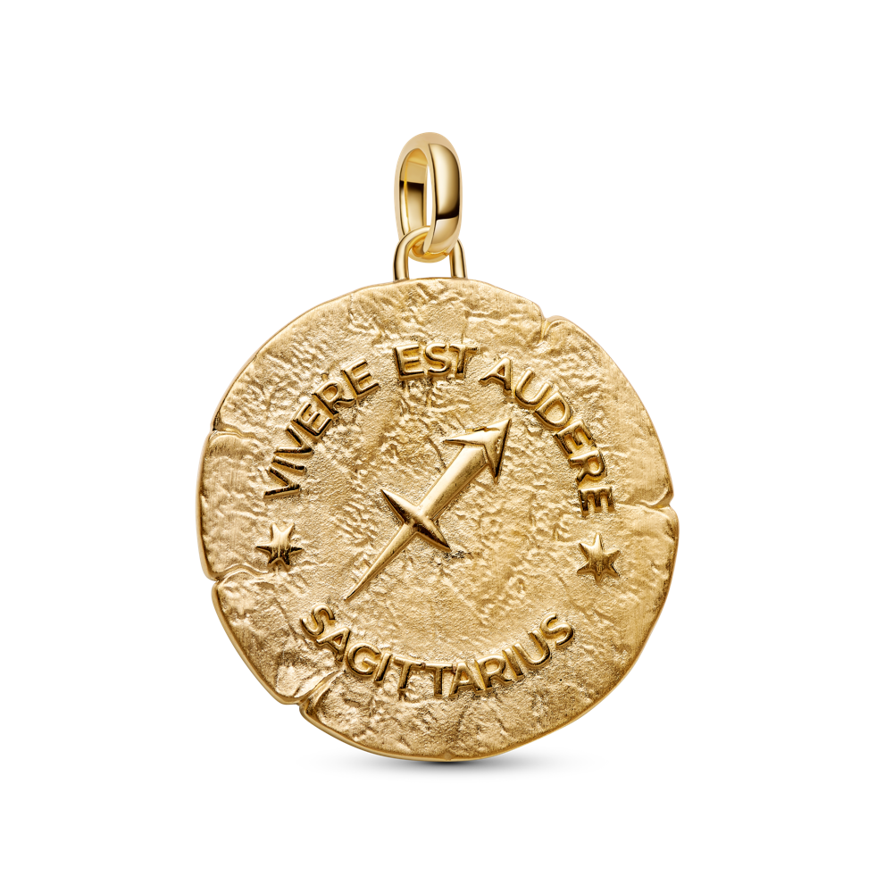 Didelis Šaulio zodiako ženklo medaliono karoliukas