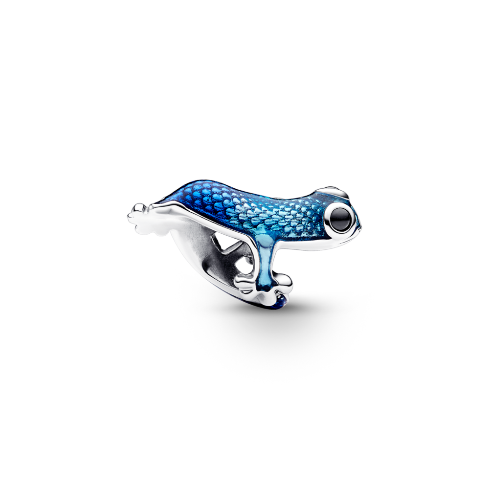 Metallic Blue Gecko Charm - Pandora Lietuva