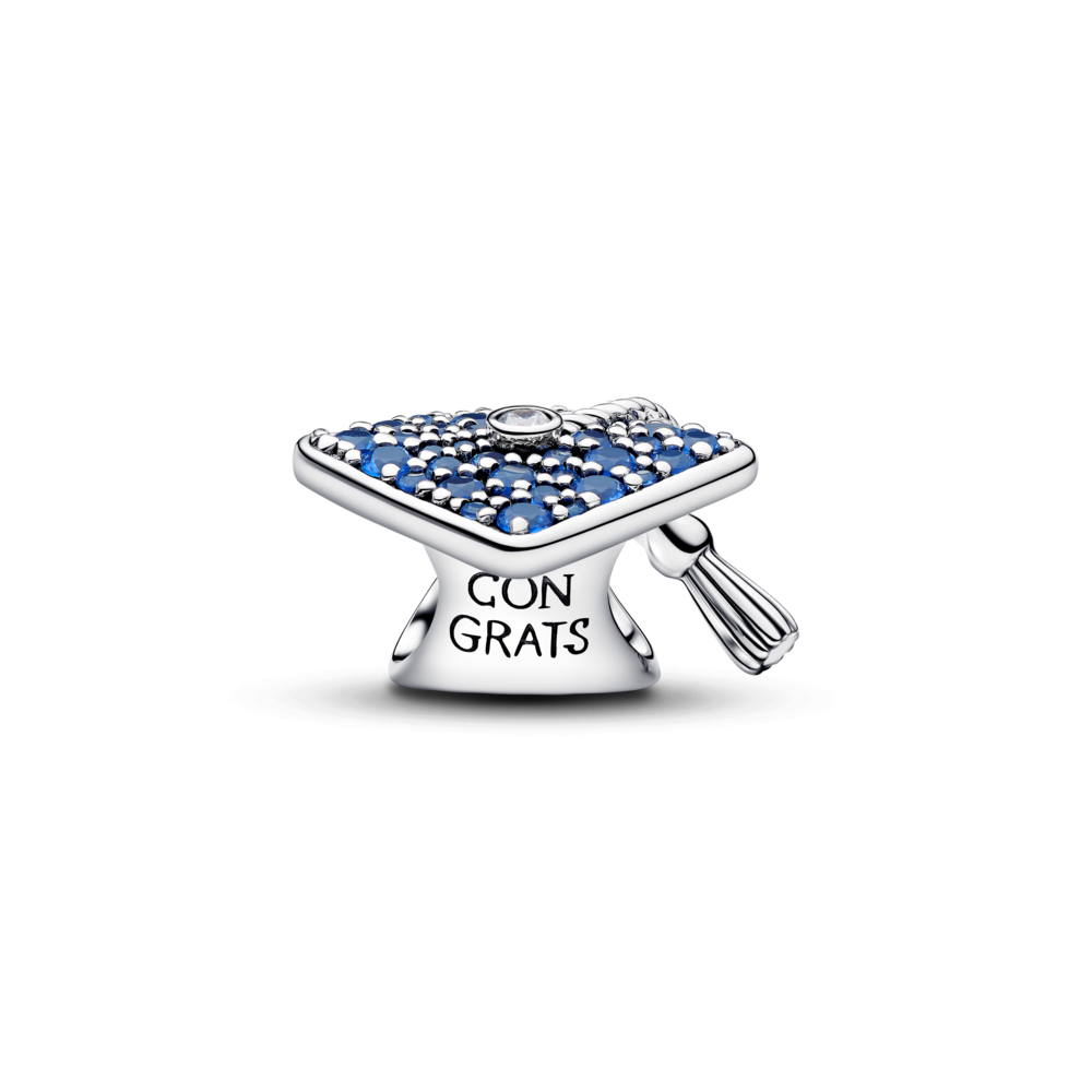 Spindintis karoliukas „Mėlyna 2026 m. mokyklos baigimo kepuraitė“