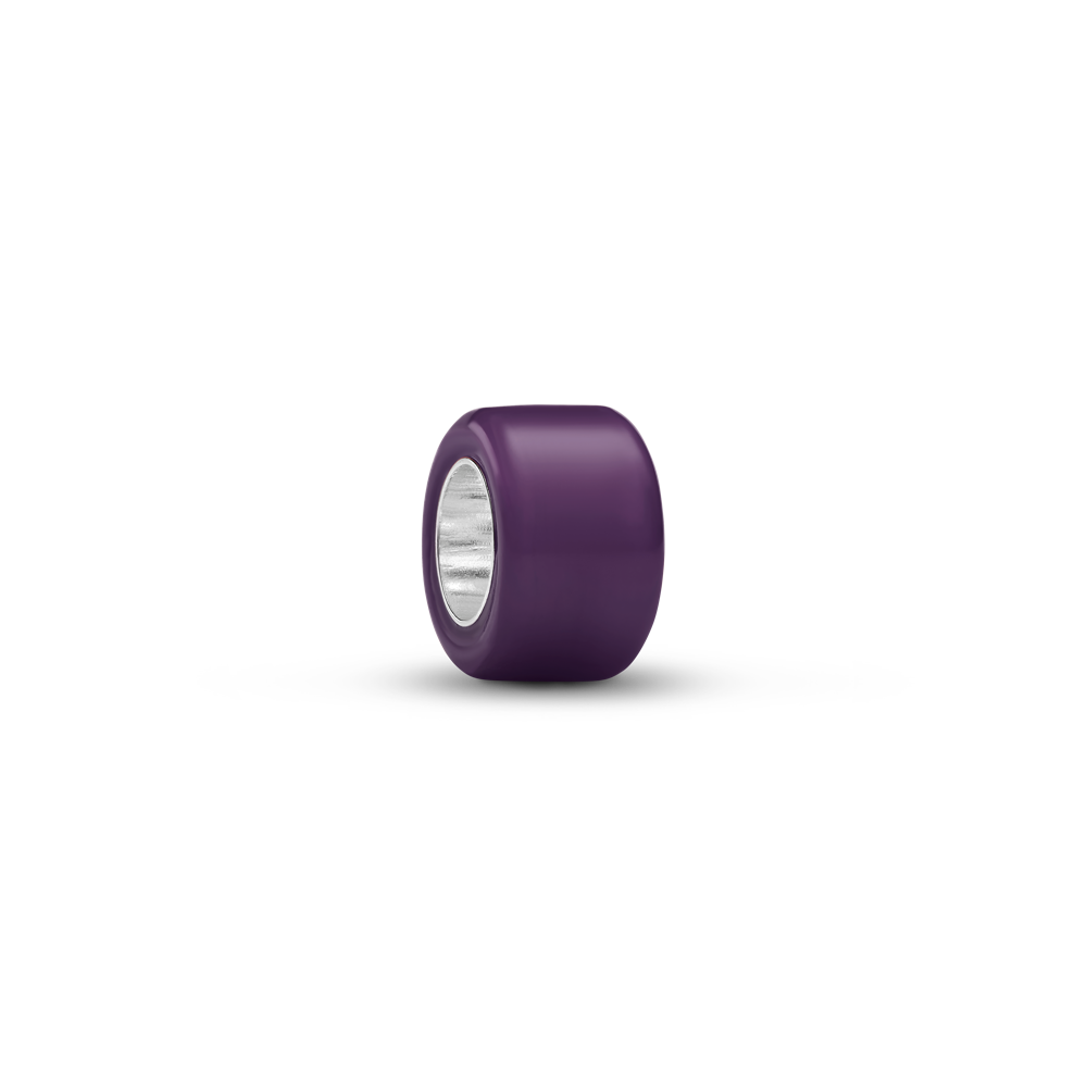 Violetinio Murano stiklo mini karoliukas