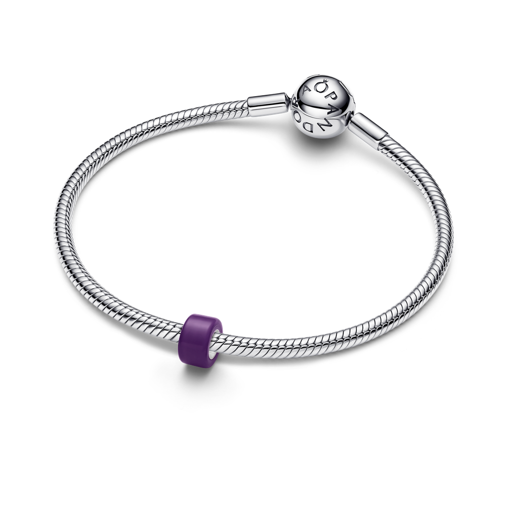 Violetinio Murano stiklo mini karoliukas