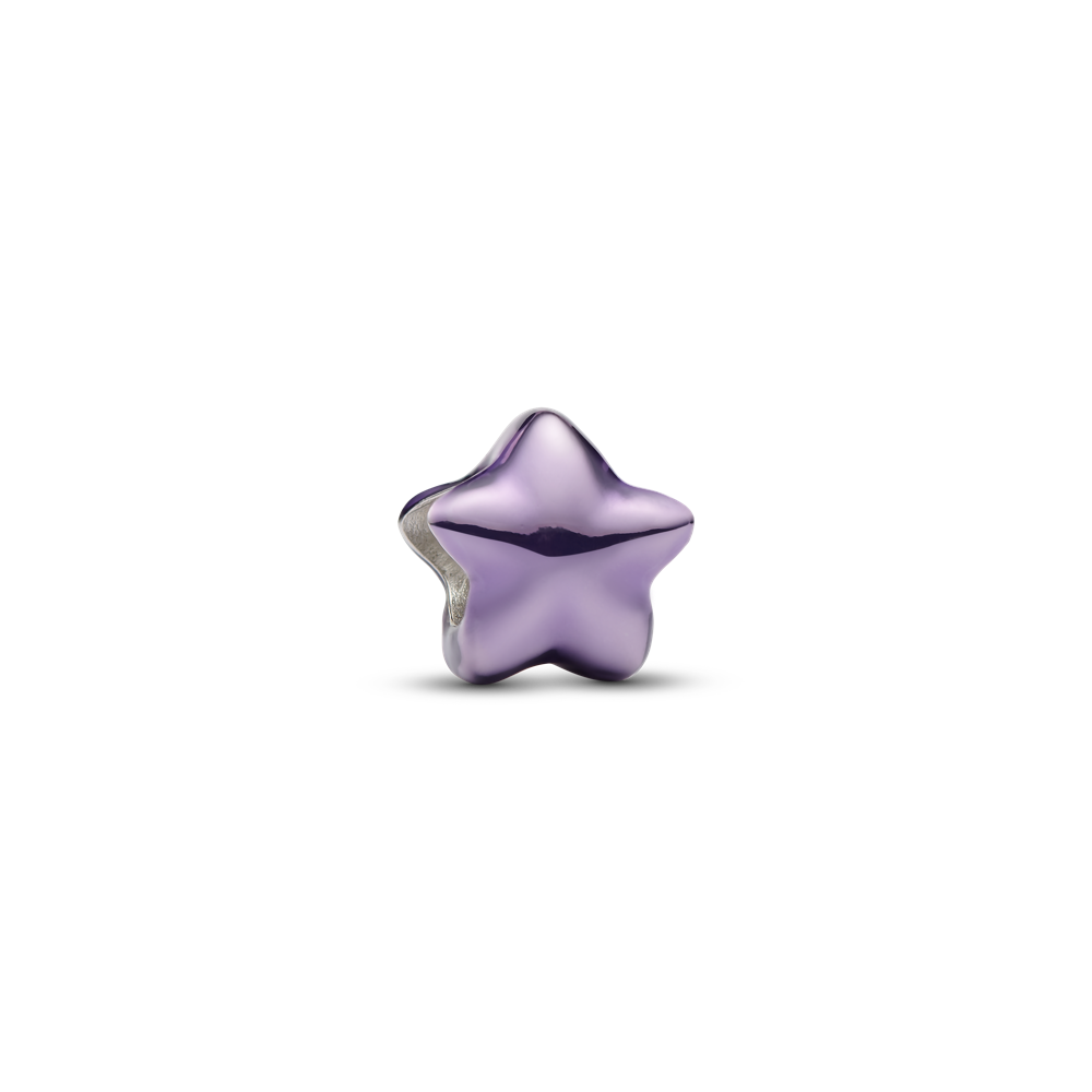 Violetinės žvaigždės formos mini karoliukas