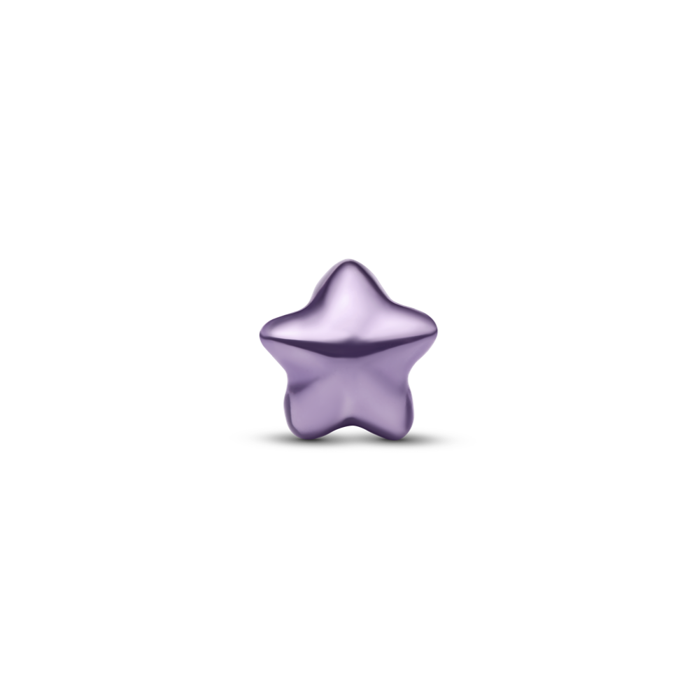Violetinės žvaigždės formos mini karoliukas