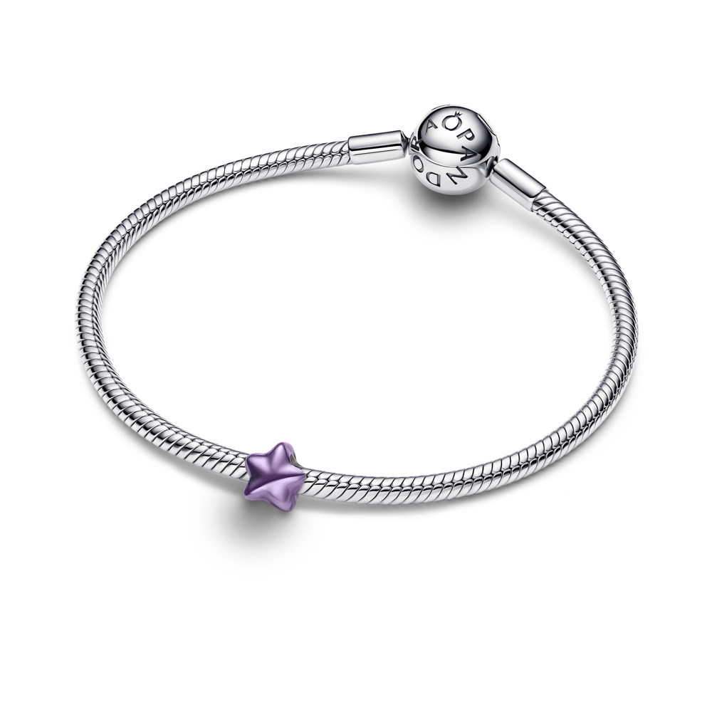 Violetinės žvaigždės formos mini karoliukas