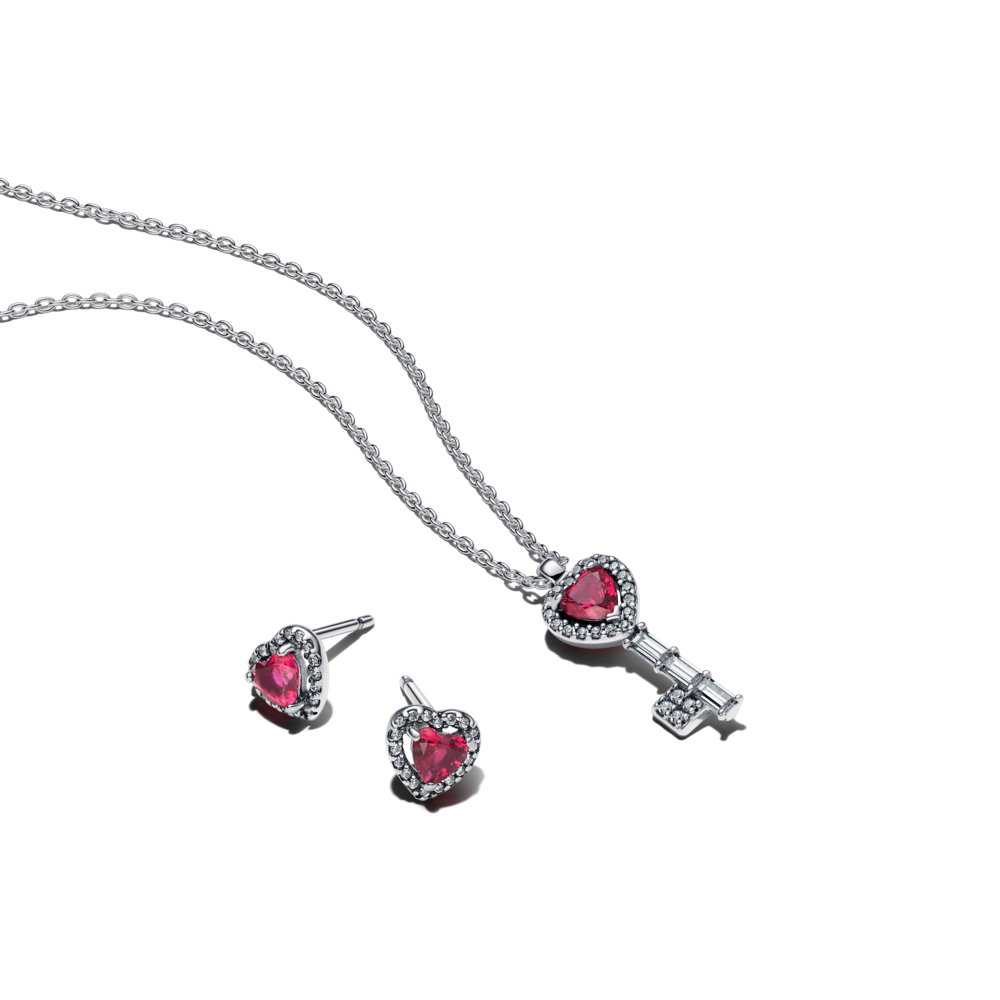 Papuošalų dovanų rinkinys „Raktelis su iškilia širdimi“