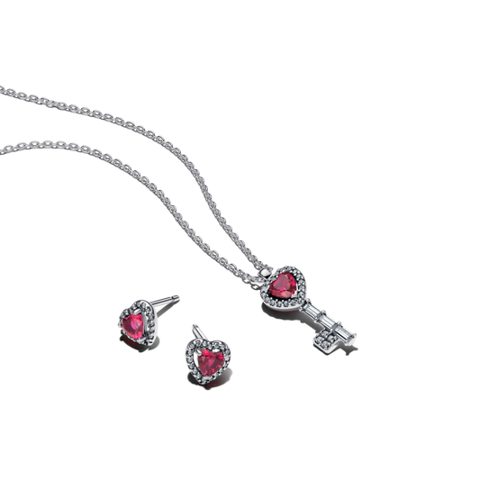 Papuošalų dovanų rinkinys „Raktelis su iškilia širdimi“