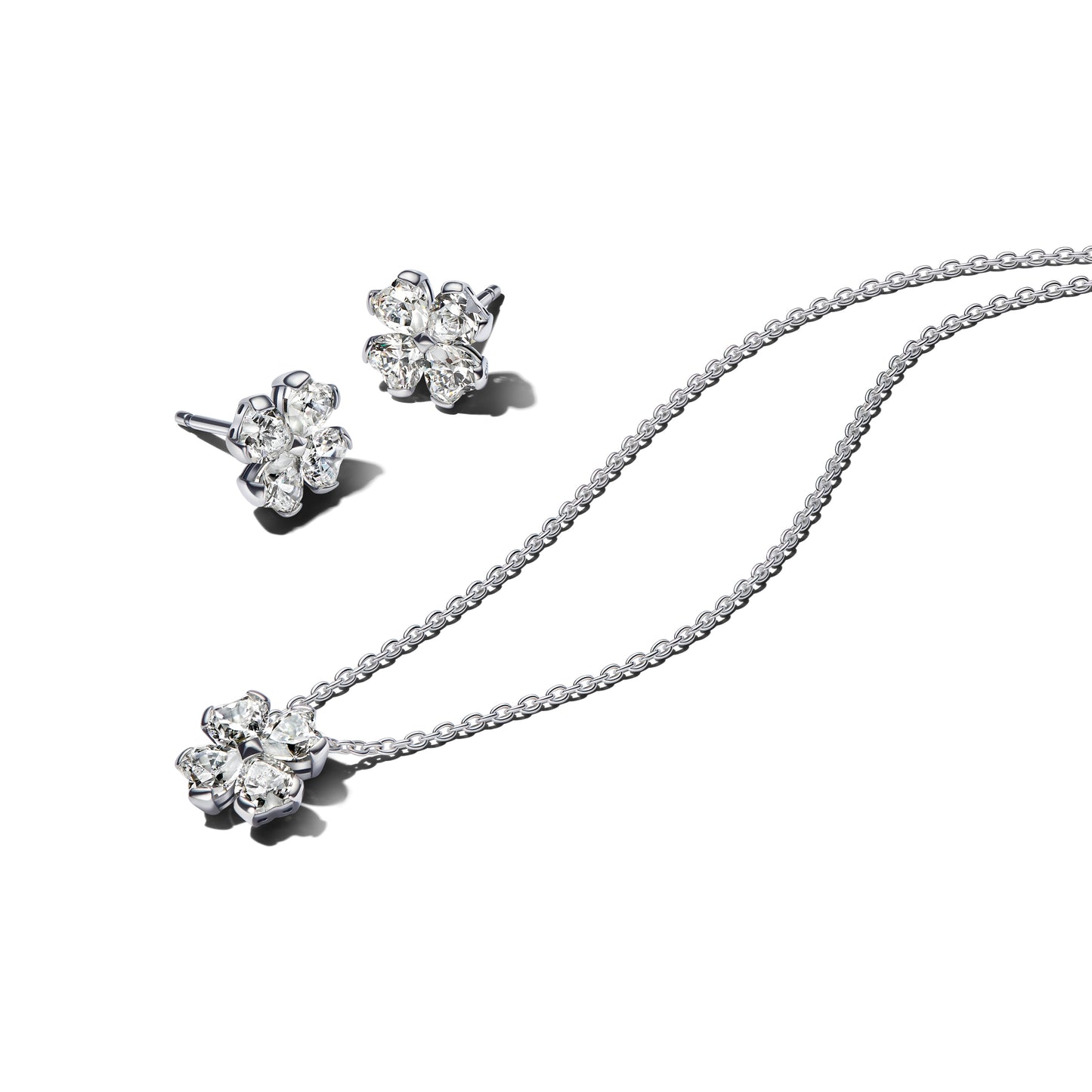 Papuošalų rinkinys „Spindintis sėkmę nešantis dobilas“