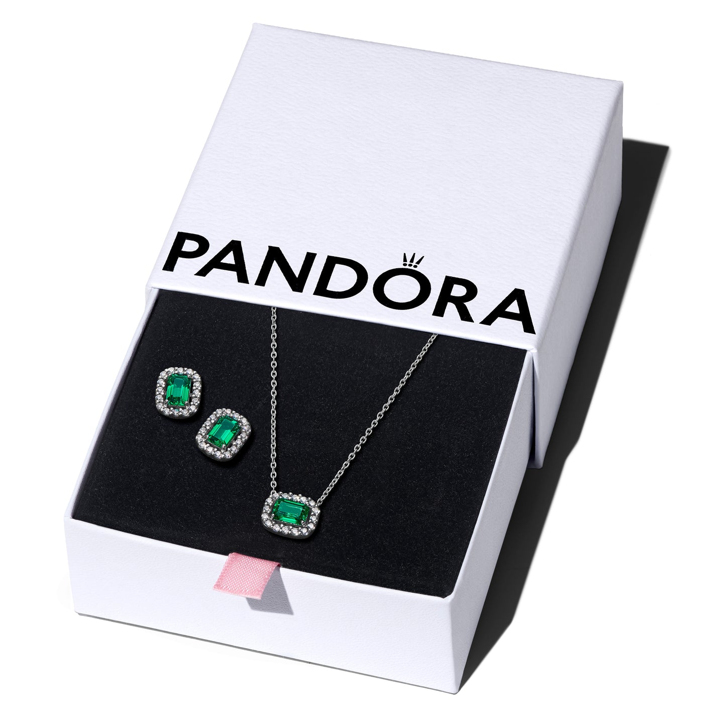 Papuošalų rinkinys „Spindinti žalia aureolė“