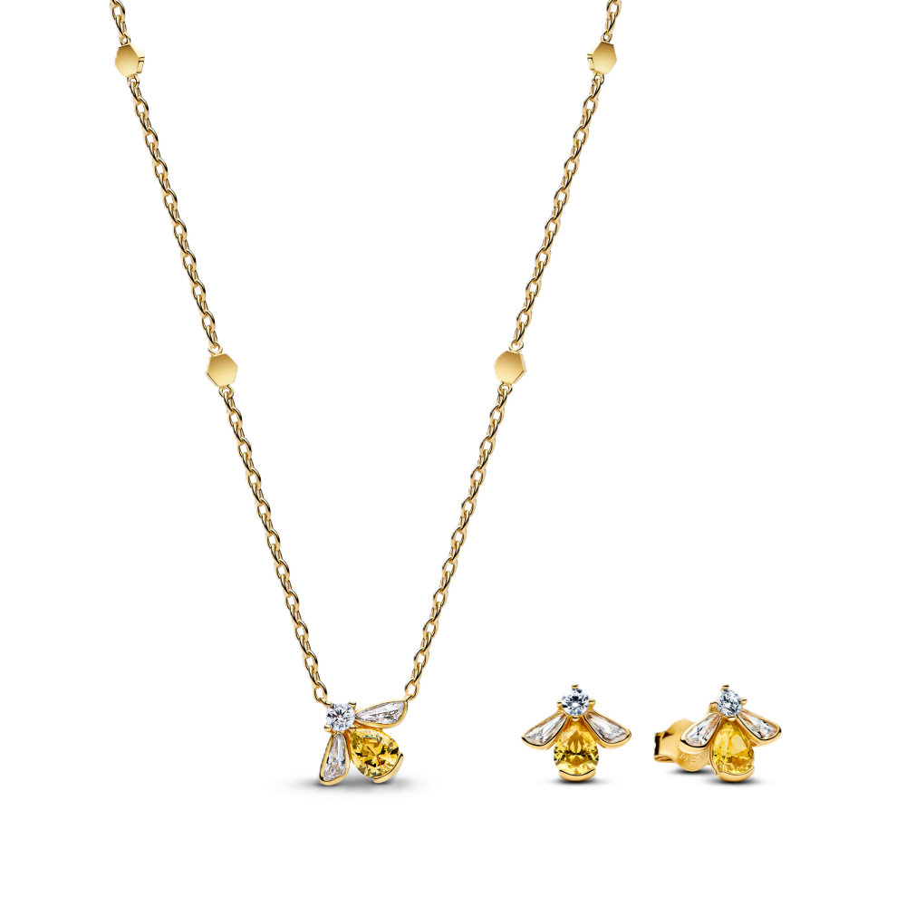 Vėrinys su pakabučiu „Bitė“ & Įsmeigiami auskarai „Bitė“