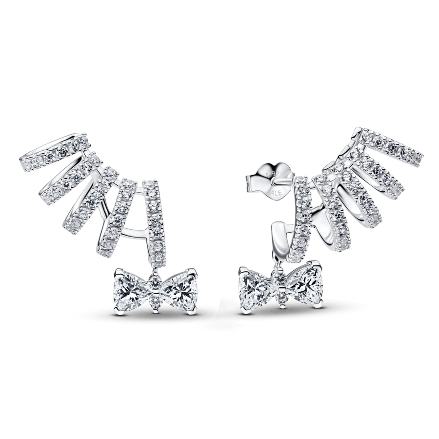 „Bridžertonų“ auskarai per visą ausį „Spindintis kaspinas“ - Pandora Lietuva