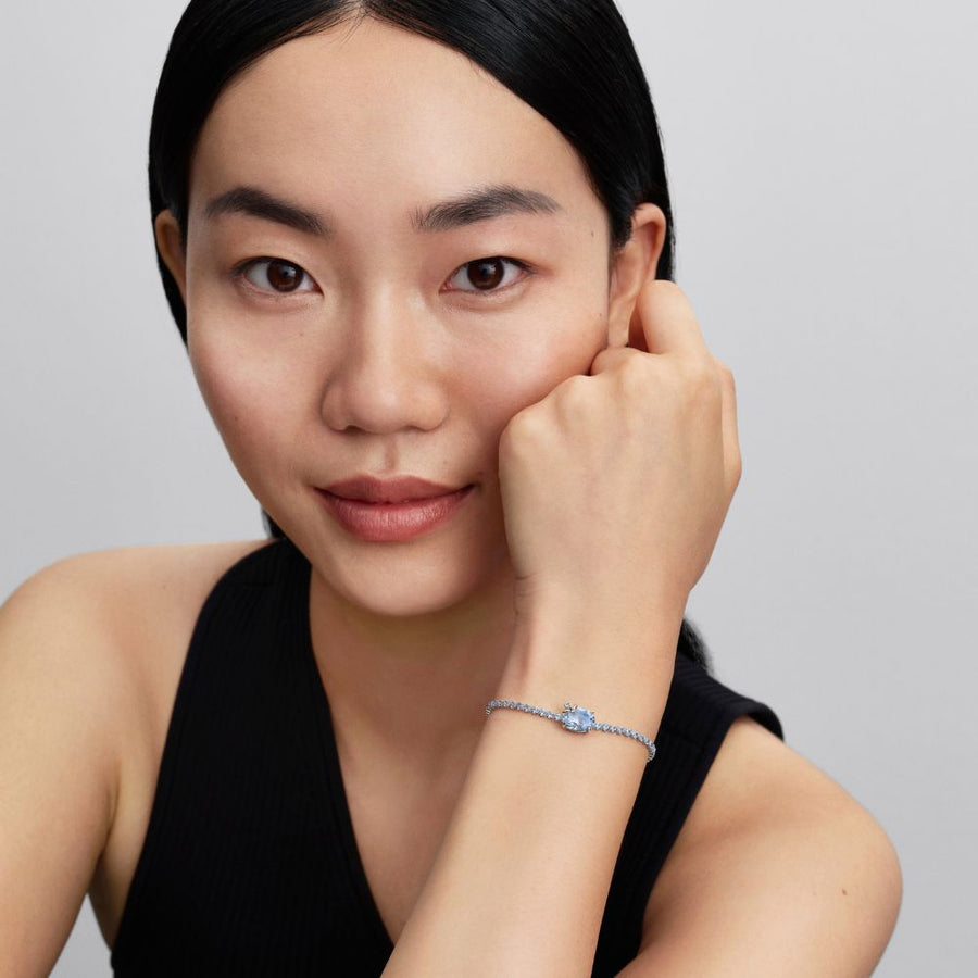 „Bridžertonų“ teniso apyrankė su slankikliu „Bitė“ - Pandora Lietuva