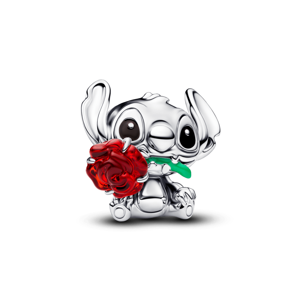 „Disney“ Murano stiklo karoliukas „Stičas su rože“ - Pandora Lietuva