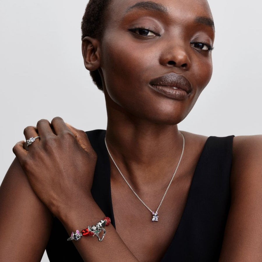 „Disney“ Murano stiklo karoliukas „Stičas su rože“ - Pandora Lietuva