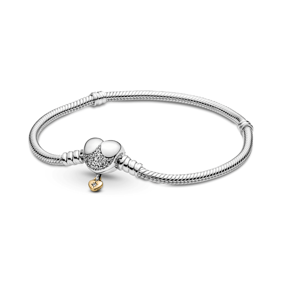 Disney Pandora Moments širdies užsegimo gyvatės pynimo grandinėlės apyrankė - Pandora Lietuva