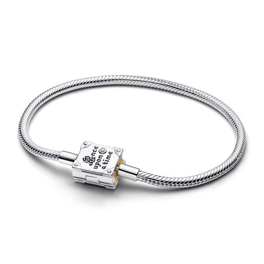 „Disney Princess“ gyvatės odos rašto grandinėlės apyrankė su laboratorijoje išaugintu deimantu „Pasakų knyga“ - Pandora Lietuva