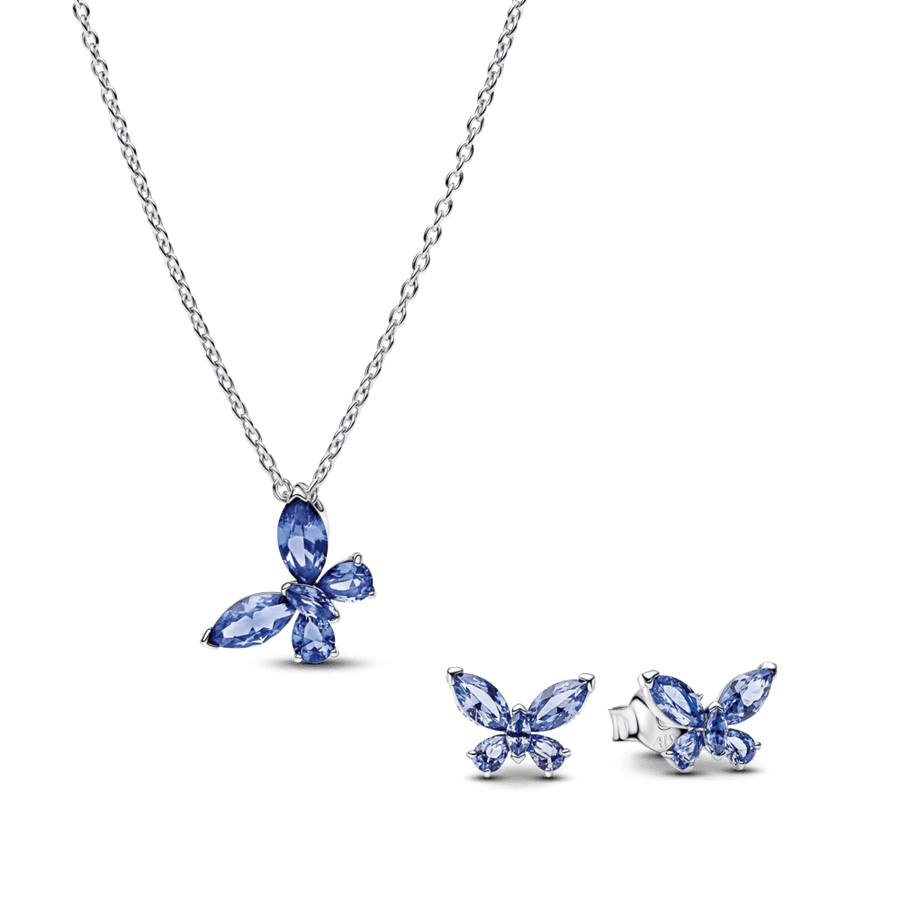 Dovanų rinkinys: Vėrinys su pakabučiu „Drugelis“ & Įsmeigiami auskarai „Drugeliai“ - Pandora Lietuva