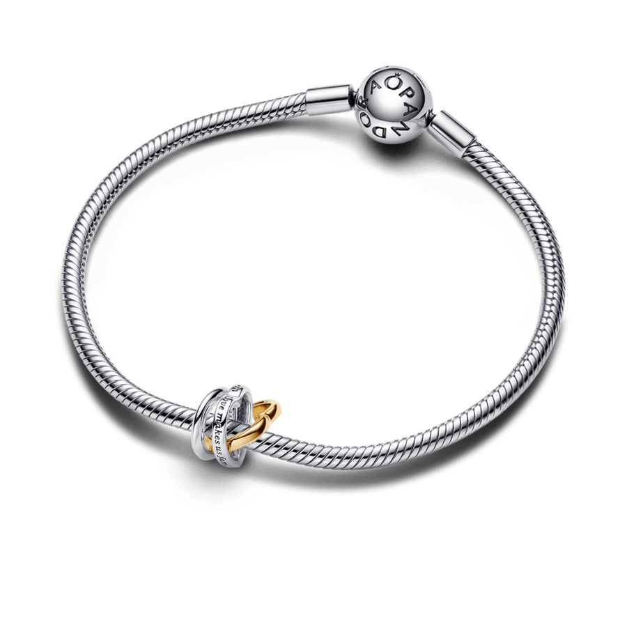 Dviejų atspalvių karoliukas „Susipynusios širdys pamotei“ - Pandora Lietuva