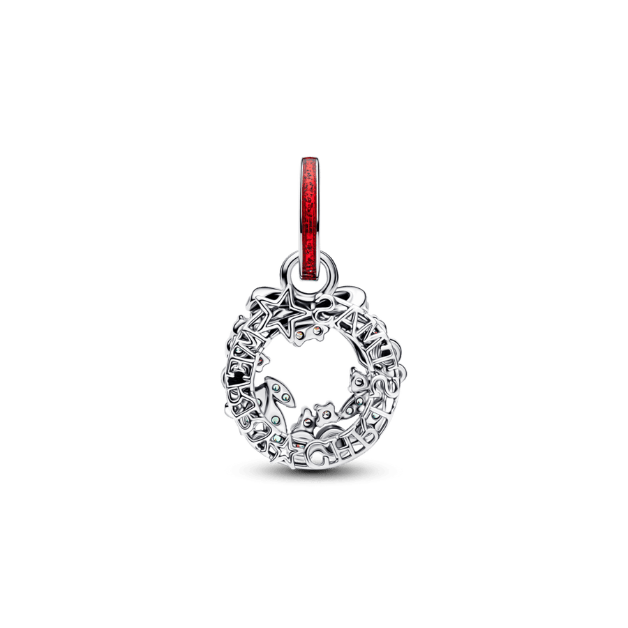 Dvigubas kabantis karoliukas „Šventinis vainikas“ - Pandora Lietuva