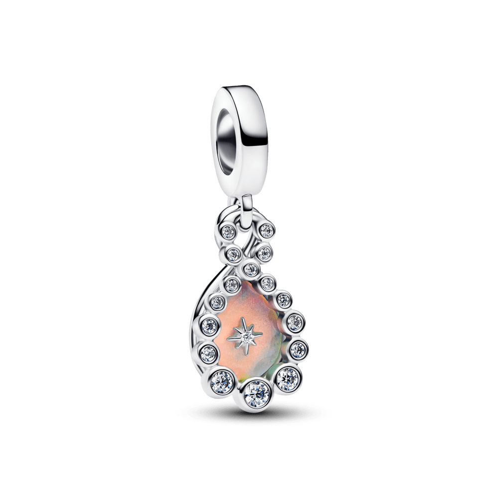 Dvigubas kabantis opalinis karoliukas „Begalybė“ - Pandora Lietuva