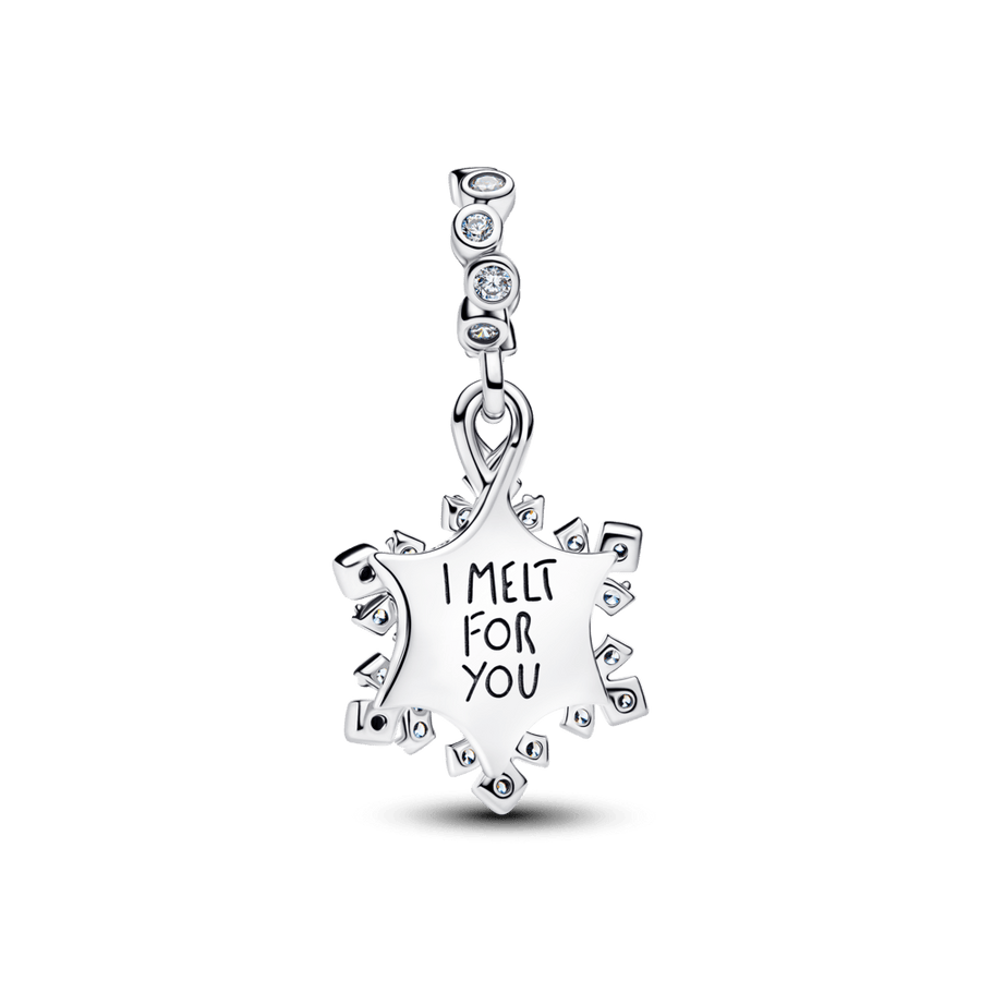 Dvigubas kabantis opalinis karoliukas „Snaigė“ - Pandora Lietuva