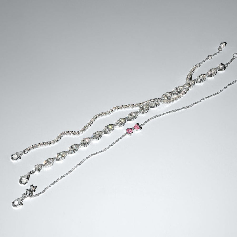 Grandinėlės apyrankė su kaspinėliais - Pandora Lietuva