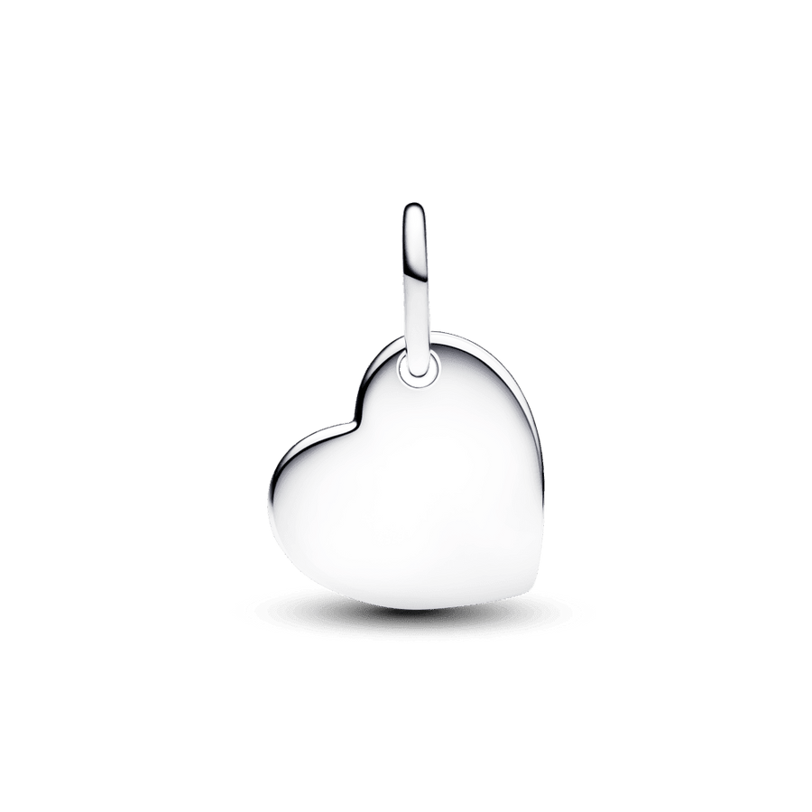 Graviruojamas kabantis balandžio mėnesio karoliukas su skaidriu akmenėliu „Širdis“ - Pandora Lietuva