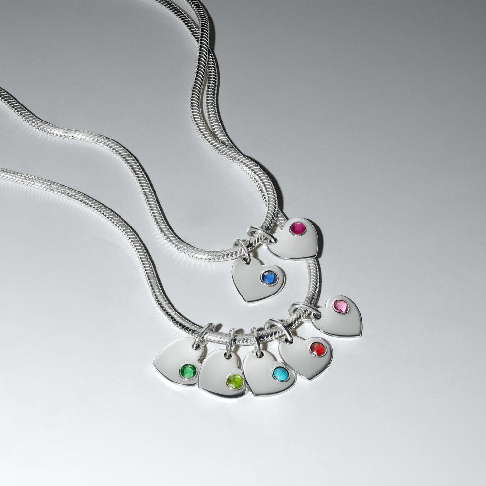 Graviruojamas kabantis širdies karoliukas su turkio mėlynumo akmenėliu - Pandora Lietuva