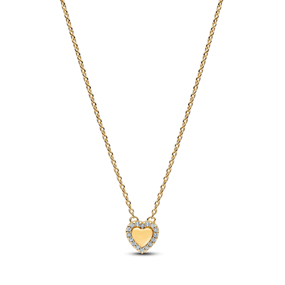 Graviruojamas koljė vėrinys su širdies formos aureole - Pandora Lietuva