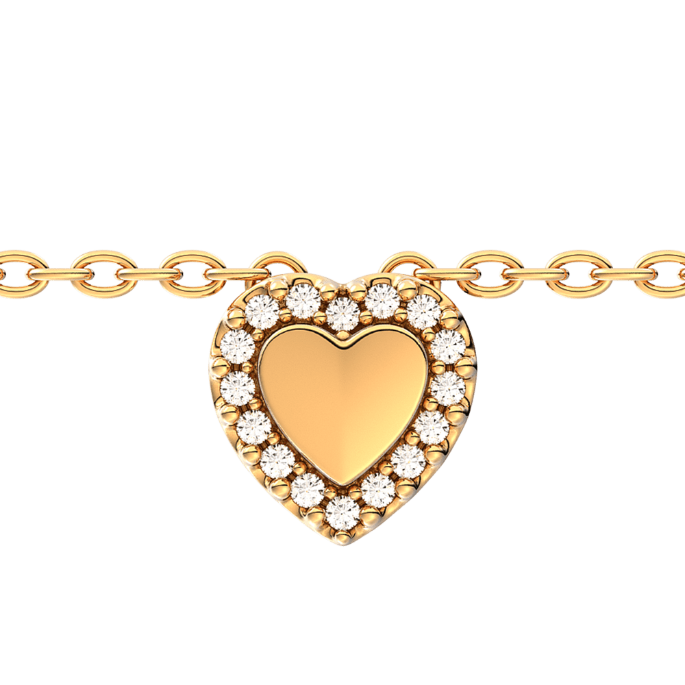 Graviruojamas koljė vėrinys su širdies formos aureole - Pandora Lietuva