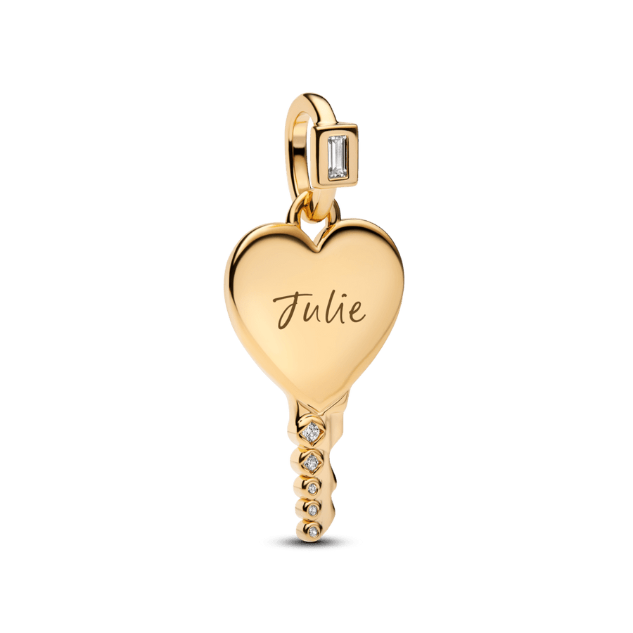 Graviruojamas pakabutis „Širdies formos spyna“ - Pandora Lietuva