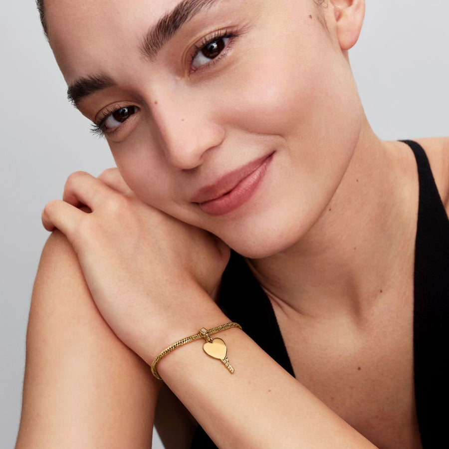 Graviruojamas pakabutis „Širdies formos spyna“ - Pandora Lietuva