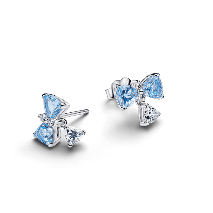 Įsmeigiami „Bridžertonų“ auskarai „Mėlynas kaspinas“ - Pandora Lietuva