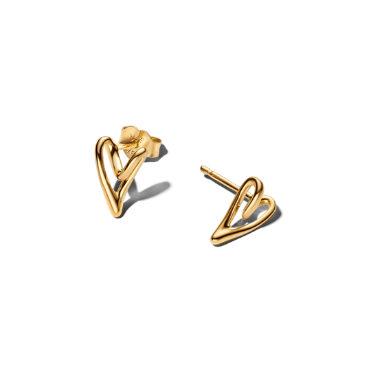 Įsmeigiami organiškos formos auskarai „Širdis“ - Pandora Lietuva