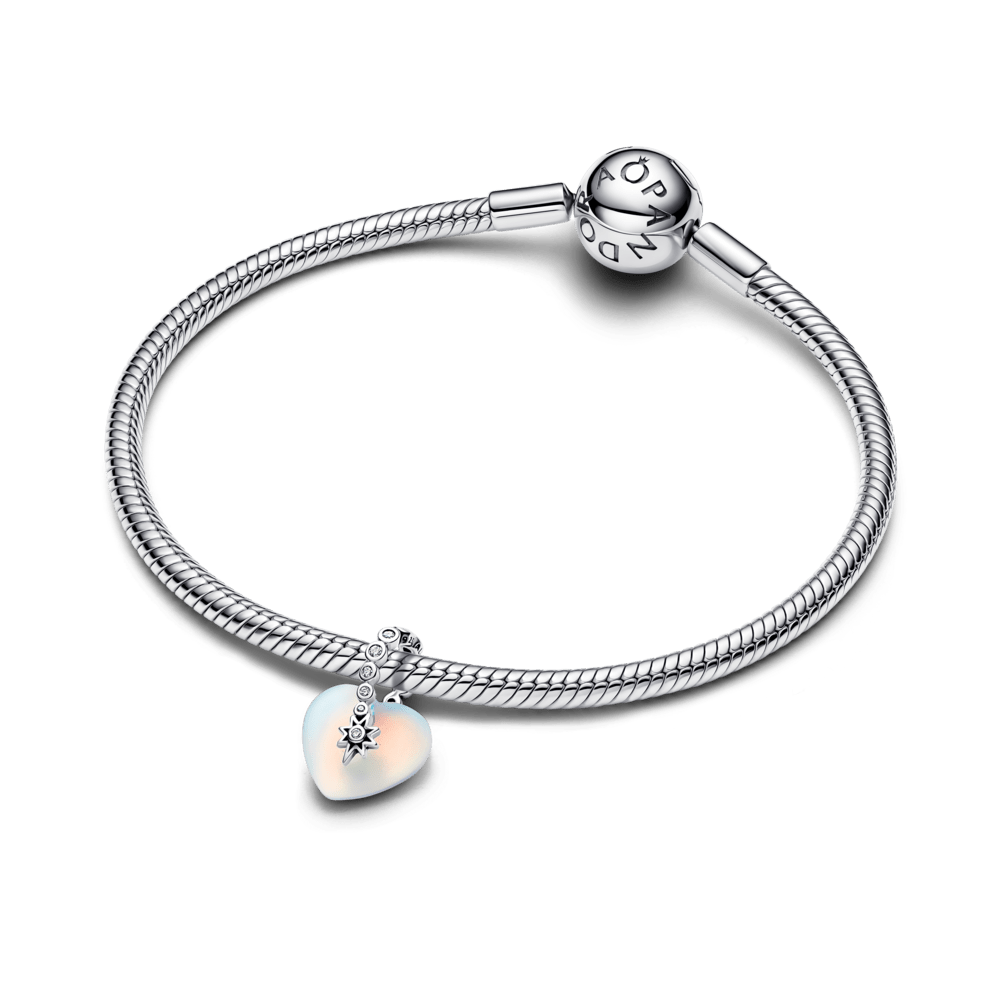 Kabantis karoliukas „Krentanti žvaigždė ir širdis“ - Pandora Lietuva